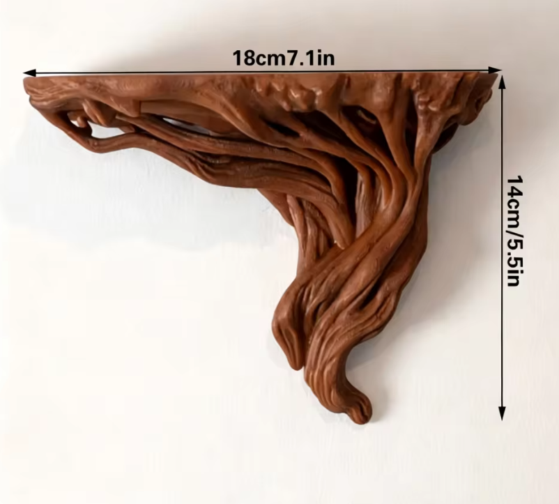 Tree Root-Shaped Wall Shelf